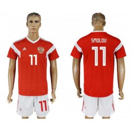 Russia #11 SMOLOV Home 2018 FIFA World Cup Soccer Jersey