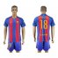 Barcelona #18 Jordi Alba Home With Blue Shorts Soccer Club Jersey