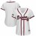 Atlanta Braves Majestic Womens 2019 Postseason Official Cool Base Team Jersey White
