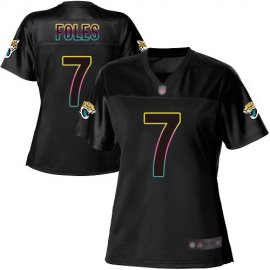 Nike Jacksonville Jaguars #7 Nick Foles Black Womens NFL Fashion Game Jersey