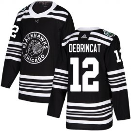 Adidas Chicago Blackhawks #12 Alex DeBrincat Black Authentic 2019 Winter Classic Stitched NHL Jersey