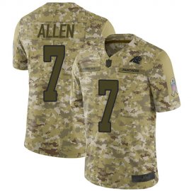 Nike Carolina Panthers #7 Kyle Allen Camo Youth Stitched NFL Limited 2018 Salute to Service Jersey