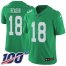 Nike Philadelphia Eagles #18 Jalen Reagor Green Mens Stitched NFL Limited Rush 100th Season Jersey