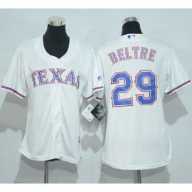Texas Rangers #29 Adrian Beltre White Womens Home Stitched MLB Jersey