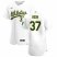 Oakland Athletics #37 Jonah Heim Mens Nike White Home 2020 Authentic Player MLB Jersey