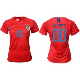 Womens USA Personalized Away Soccer Country Jersey