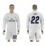 Real Madrid #22 Isco White Home Long Sleeves Soccer Club Jersey