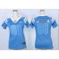 Nike Detroit Lions #81 Calvin Johnson Light Blue Team Color Womens Stitched NFL Elite Draft Him Shimmer Jersey