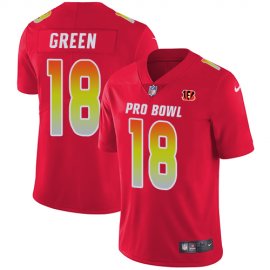 Nike Cincinnati Bengals #18 A.J. Green Red Mens Stitched NFL Limited AFC 2018 Pro Bowl Jersey