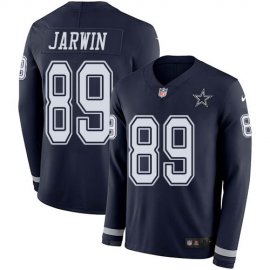 Nike Dallas Cowboys #89 Blake Jarwin Navy Blue Team Color Mens Stitched NFL Limited Therma Long Sleeve Jersey