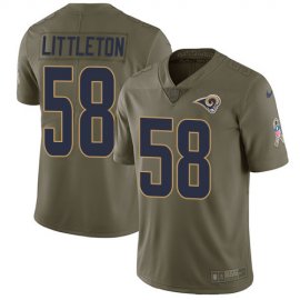 Nike Los Angeles Rams #58 Cory Littleton Olive Mens Stitched NFL Limited 2017 Salute To Service Jersey