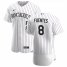 Colorado Rockies #8 Josh Fuentes Mens Nike White Home 2020 Authentic Player MLB Jersey