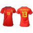 Womens Spain #13 Arrizabalaga Red Home Soccer Country Jersey