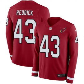 Nike Arizona Cardinals #43 Haason Reddick Red Team Color Mens Stitched NFL Limited Therma Long Sleeve Jersey