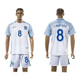 England #8 Lampard Home Soccer Country Jersey