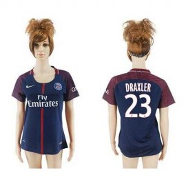 Womens Paris Saint-Germain #23 Draxler Home Soccer Club Jersey