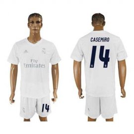 Real Madrid #14 Casemiro Marine Environmental Protection Home Soccer Club Jersey