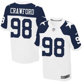 Nike Dallas Cowboys #98 Tyrone Crawford White Thanksgiving Throwback Mens Stitched NFL Elite Jersey