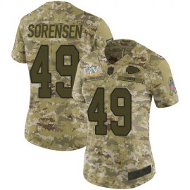 Nike Kansas City Chiefs #49 Daniel Sorensen Camo Womens Super Bowl LV Bound Stitched NFL Limited 2018 Salute To Service Jersey