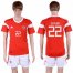 Russia #22 Dzyuba Home Soccer Country Jersey