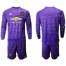 Manchester United Blank Purple Goalkeeper Long Sleeves Soccer Club Jersey