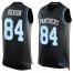 Nike Carolina Panthers #84 Ed Dickson Black Team Color Mens Stitched NFL Limited Tank Top Jersey