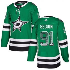 Adidas Dallas Stars #91 Tyler Seguin Green Home Authentic Drift Fashion Stitched NHL Jersey