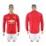 Manchester United Blank Red Home Long Sleeves Soccer Club Jersey