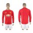Manchester United Blank Red Home Long Sleeves Soccer Club Jersey
