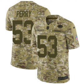 Nike Green Bay Packers #53 Nick Perry Camo Mens Stitched NFL Limited 2018 Salute To Service Jersey