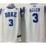 Duke Blue Devils #3 Grayson Allen White Stitched Basketball NCAA Jersey