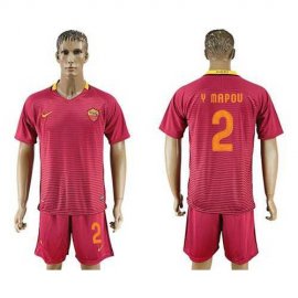 Roma #2 Y Mapou Red Home Soccer Club Jersey