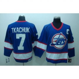 Winnipeg Jets #7 Keith Tkachuk Stitched Blue CCM Throwback NHL Jersey