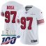 Nike San Francisco 49ers #97 Nick Bosa White Super Bowl LIV 2020 Rush Mens Stitched NFL Limited 100th Season Jersey