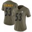 Nike Pittsburgh Steelers #53 Maurkice Pouncey Olive Womens Stitched NFL Limited 2017 Salute to Service Jersey