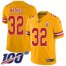 Nike Kansas City Chiefs #32 Tyrann Mathieu Gold Mens Stitched NFL Limited Inverted Legend 100th Season Jersey