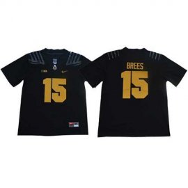 Purdue Boilermakers #15 Drew Brees Black Limited Stitched NCAA Jersey