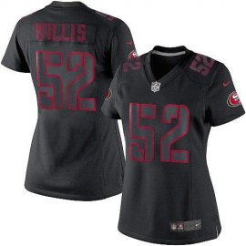 Nike San Francisco 49ers #52 Patrick Willis Black Impact Womens Stitched NFL Limited Jersey