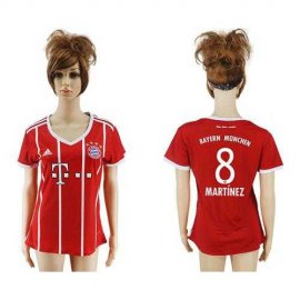 Womens Bayern Munchen #8 Martinez Home Soccer Club Jersey