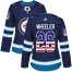 Adidas Winnipeg Jets #26 Blake Wheeler Navy Blue Home Authentic USA Flag Womens Stitched NHL Jersey