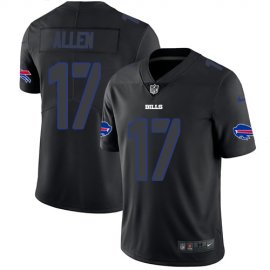 Nike Buffalo Bills #17 Josh Allen Black Mens Stitched NFL Limited Rush Impact Jersey