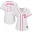 St.Louis Cardinals #13 Matt Carpenter White/Pink Fashion Womens Stitched MLB Jersey
