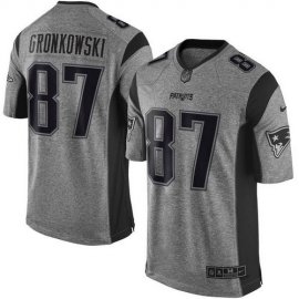 Nike New England Patriots #87 Rob Gronkowski Gray Mens Stitched NFL Limited Gridiron Gray Jersey