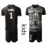 Paris Saint Germain #1 Buffon Black Goalkeeper Kid Soccer Club Jersey