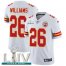Nike Kansas City Chiefs #26 Damien Williams White Super Bowl LIV 2020 Mens Stitched NFL Vapor Untouchable Limited Jersey