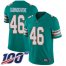 Nike Miami Dolphins #46 Noah Igbinoghene Aqua Green Alternate Mens Stitched NFL 100th Season Vapor Untouchable Limited Jersey