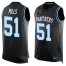 Nike Carolina Panthers #51 Sam Mills Black Team Color Mens Stitched NFL Limited Tank Top Jersey