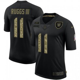 Las Vegas Raiders #11 Henry Ruggs III Mens Nike 2020 Salute To Service Camo Limited NFL Jersey Black