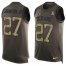 Nike Houston Texans #27 Duke Johnson Jr Green Mens Stitched NFL Limited Salute To Service Tank Top Jersey
