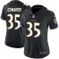 Nike Baltimore Ravens #35 Gus Edwards Black Alternate Womens Stitched NFL Vapor Untouchable Limited Jersey